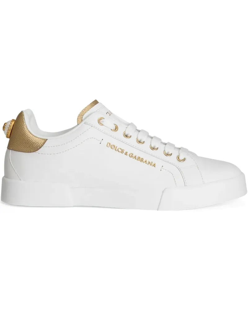 Dolce & Gabbana Sneakers mit Logo-Applikation - Weiß Weiß