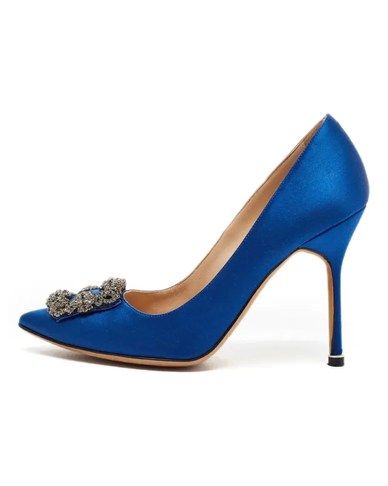 Manolo Blahnik Hangisi Pumps mit Kristallen - Blau Blau
