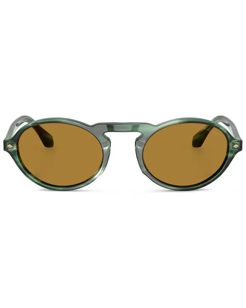 Giorgio Armani Gestreifte Sonnenbrille - Grün Grün