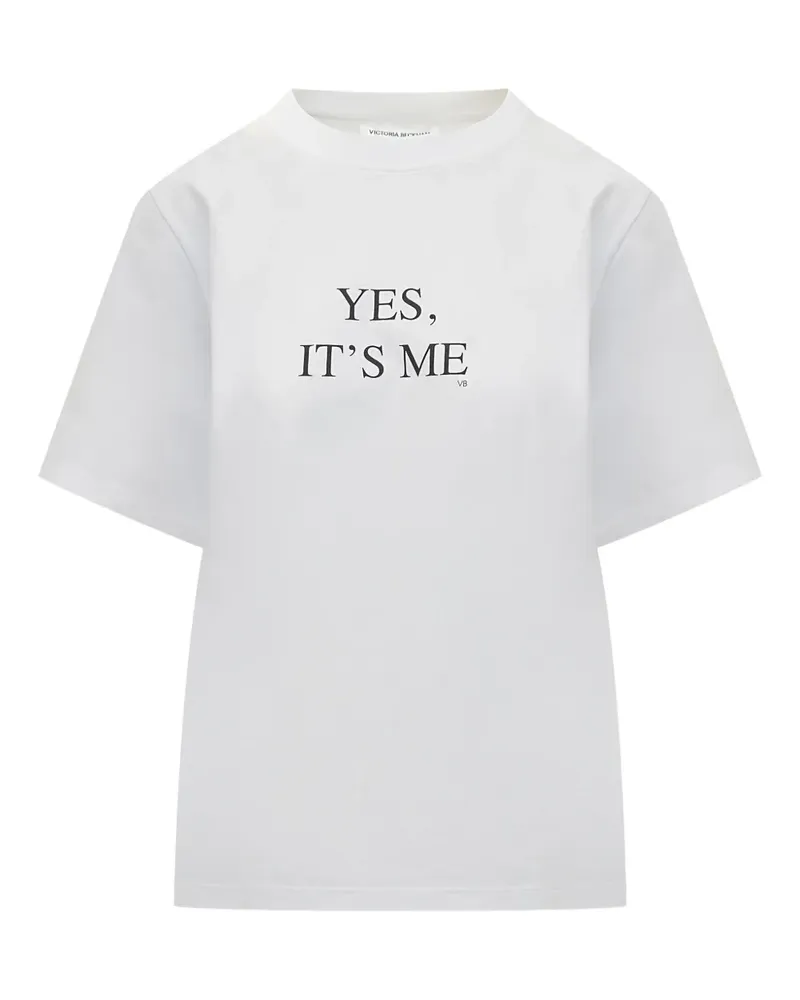 Victoria Beckham T-Shirt mit Slogan-Print - Weiß Weiß