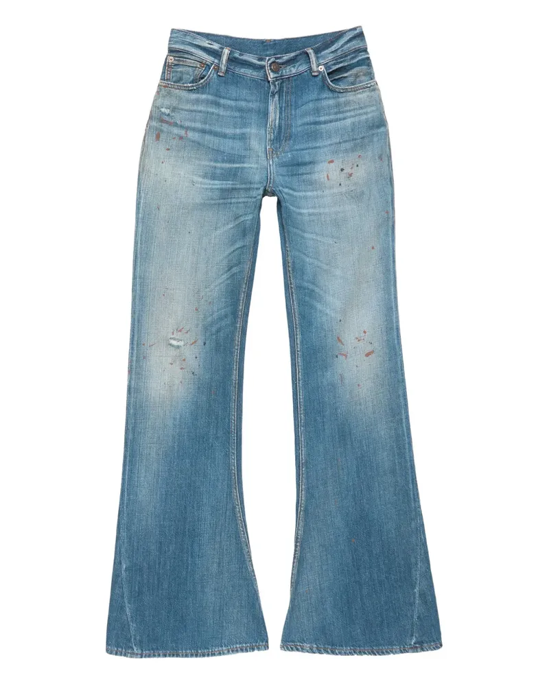 Acne Studios flared patch trousers - Blau Blau