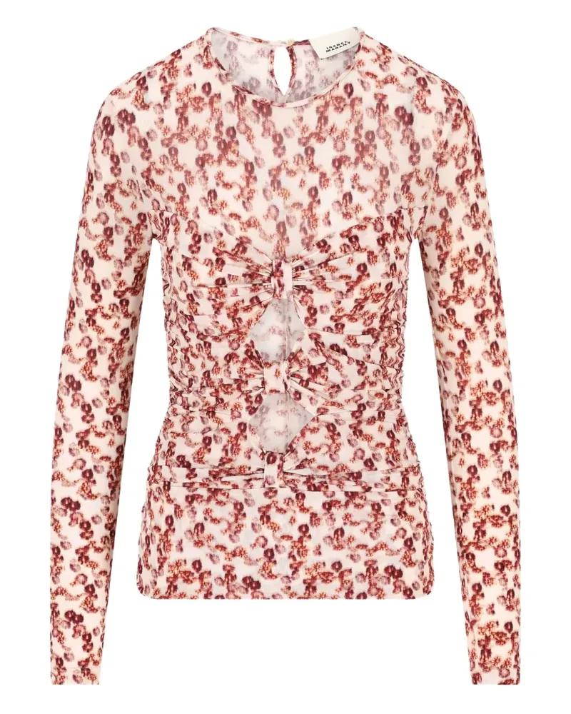 Isabel Marant Oberteil mit Blumen-Print - Rot Rot