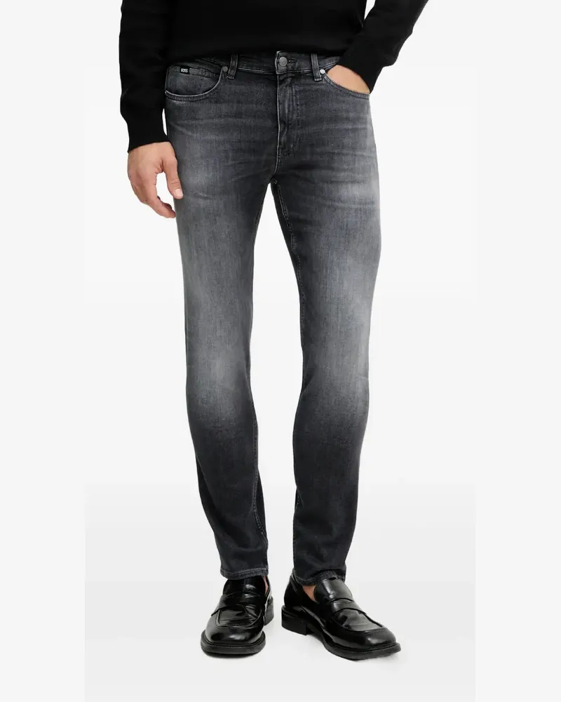 HUGO BOSS Jeans mit Logo-Patch - Grau Grau