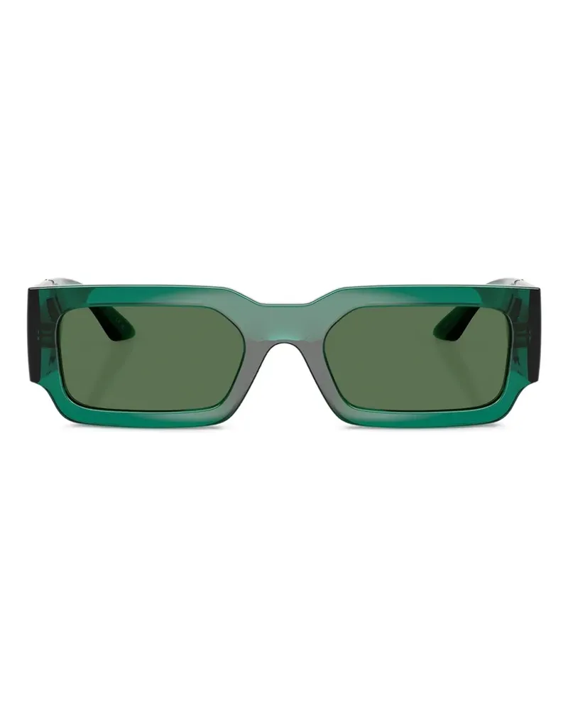 Versace Sonnenbrille mit eckigem Gestell - Grün Grün