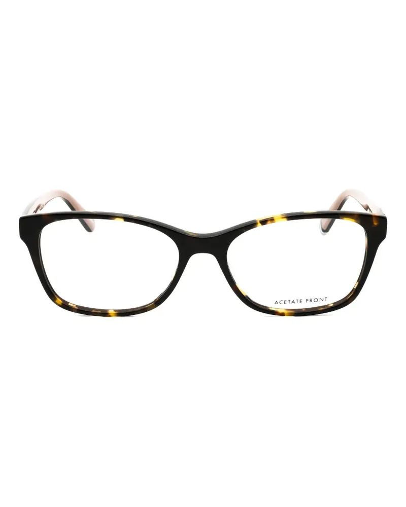 Tommy Hilfiger tortoiseshell-effect rectangle-frame glasses - Braun Braun