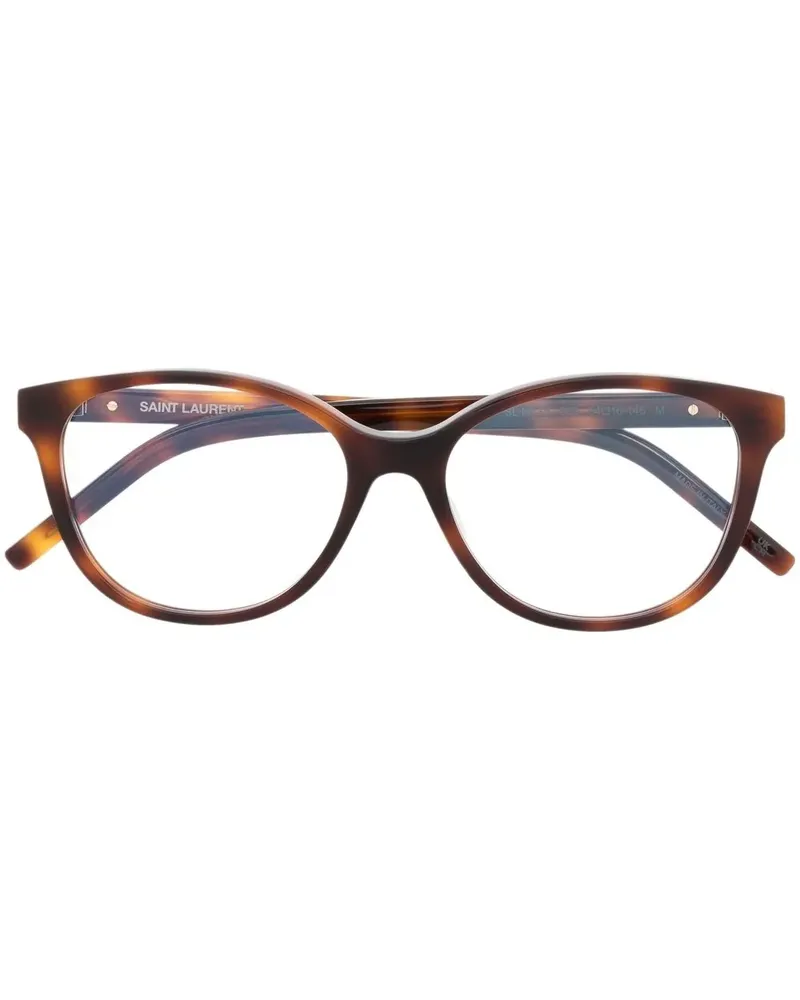 Saint Laurent Cat-Eye-Brille in Schildpattoptik - Braun Braun