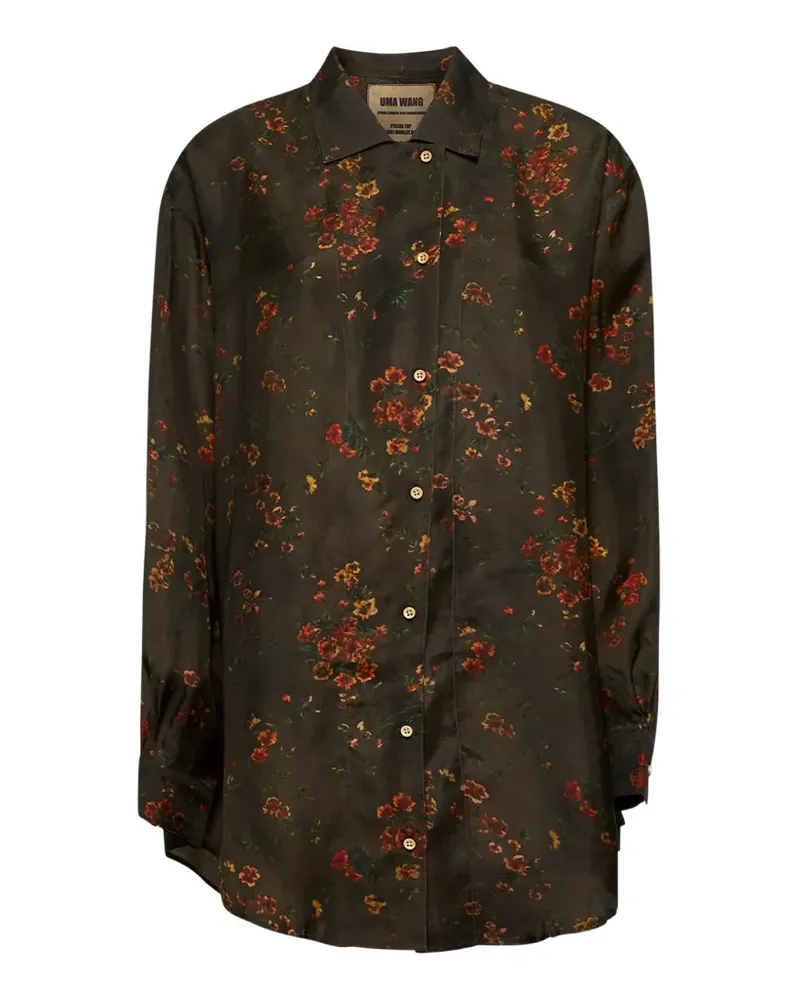 Uma Wang buttoned floral shirt - Braun Braun