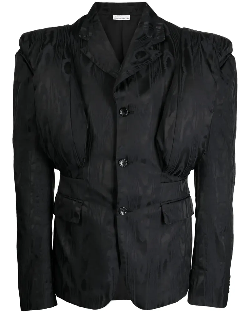 Comme des Garçons Gestreiftes Sakko im Statement-Look - Schwarz Schwarz