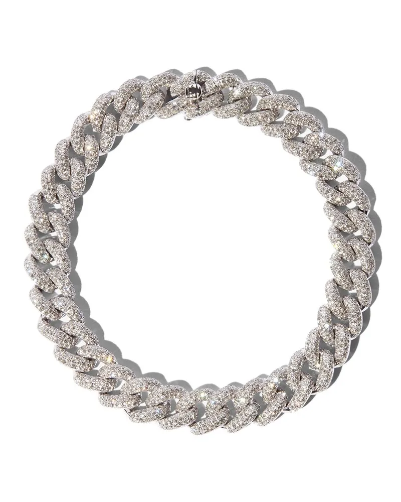 SHAY 18kt Weißgoldarmband mit Diamanten-Pavé - Silber Silber