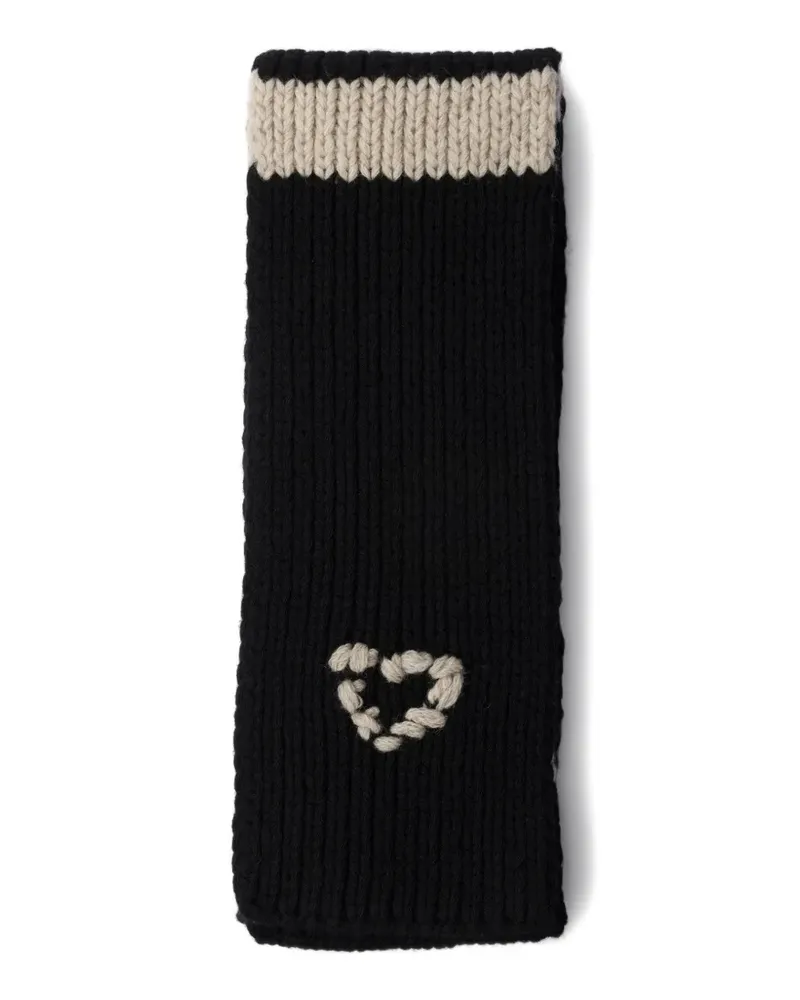 Prada Strickschal aus Wolle und Kaschmir - Schwarz Schwarz