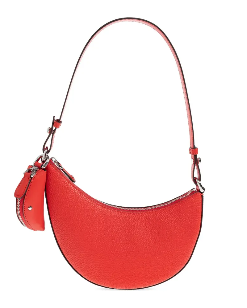 Kate Spade Duo Mini crescent-shaped pebbled-leather shoulder bag - Rot Rot