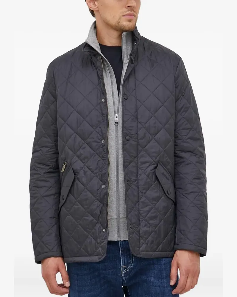 Barbour Gefütterte Jacke mit Rautensteppung - Grau Grau