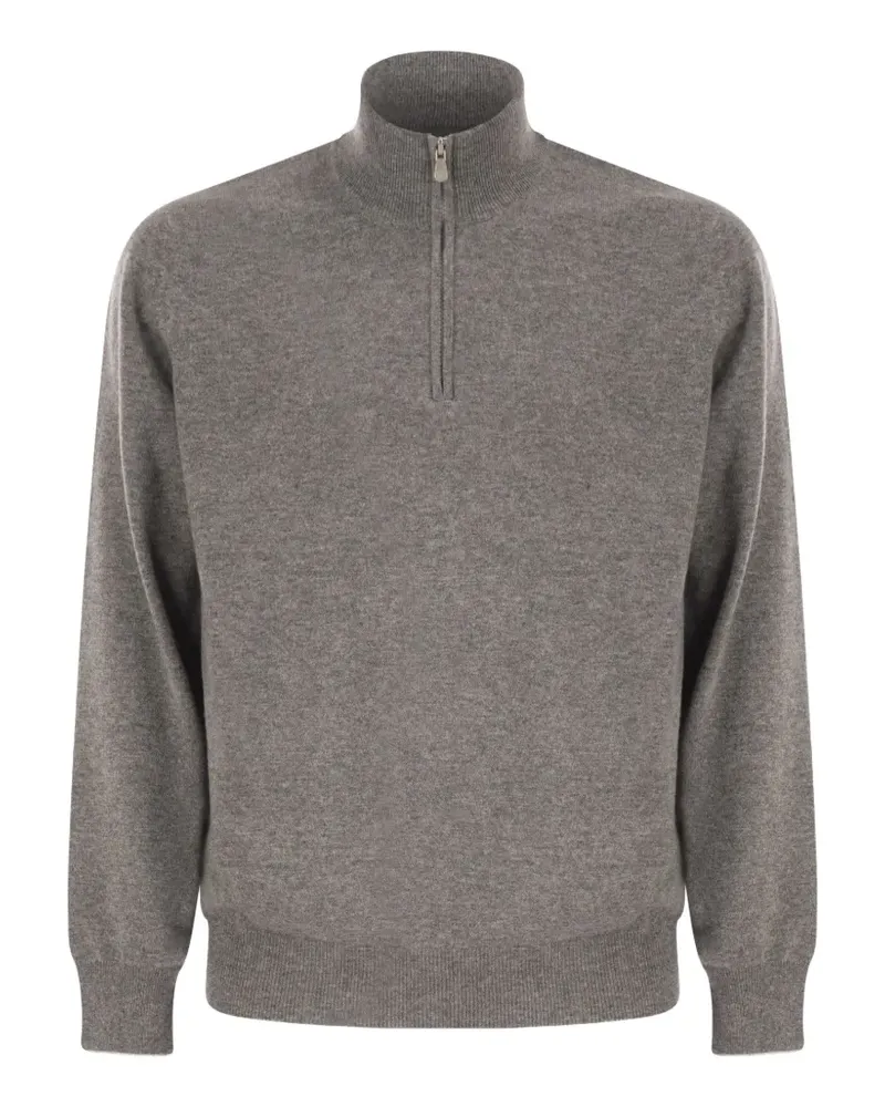 Brunello Cucinelli half-zip cashmere sweater - Grau Grau