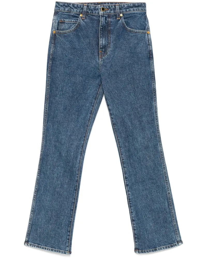 KHAITE Vivian Cropped-Jeans - Blau Blau