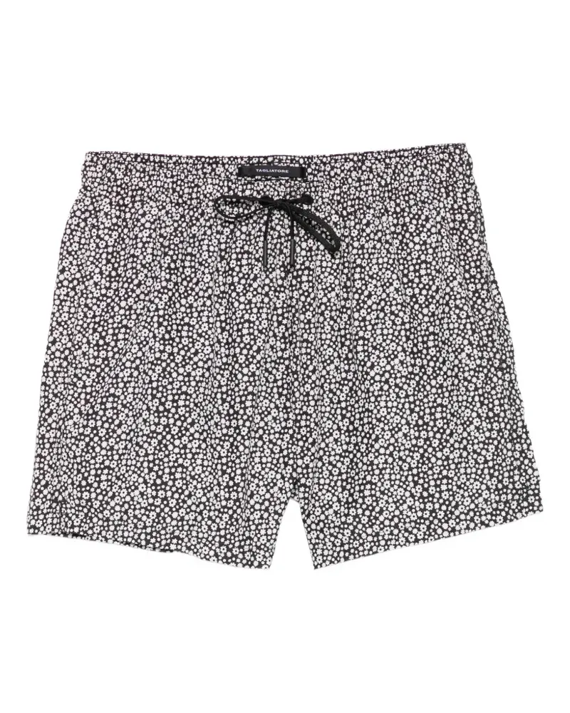 Tagliatore floral-print swim shorts - Schwarz Schwarz