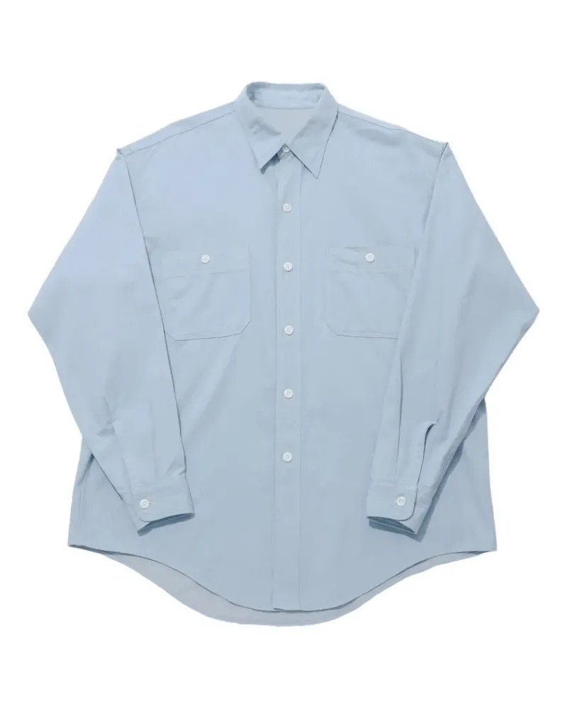 Kaptain Sunshine double-pocket long-sleeved shirt - Blau Blau
