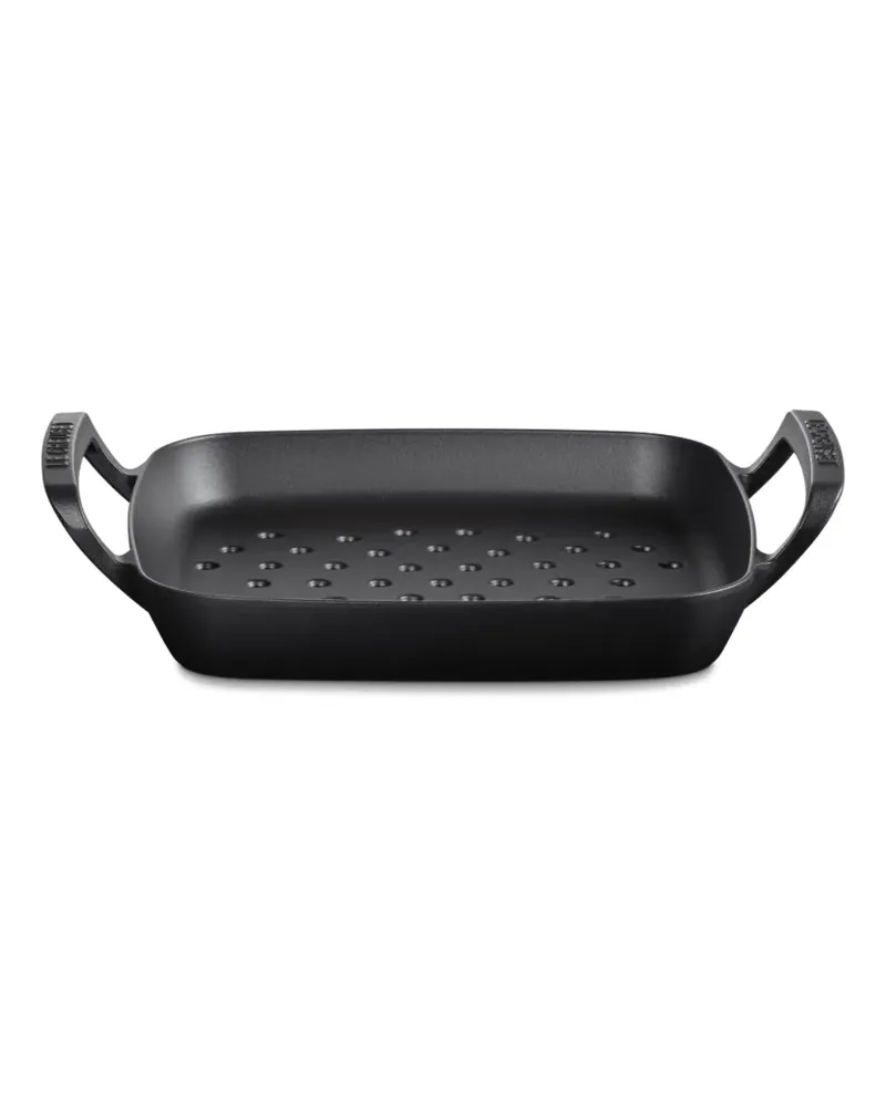 Le Creuset Grillpfanne mit Logo-Prägung - Schwarz Schwarz