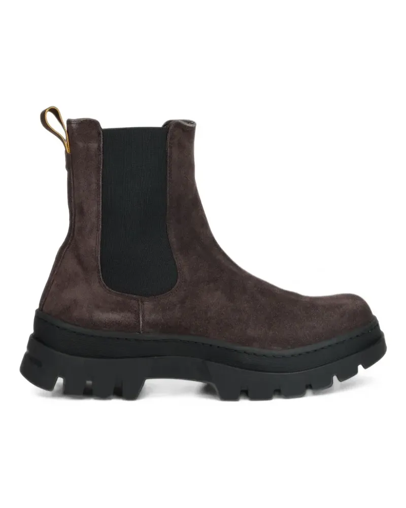 MOORER Morisot-P5 Wildlederstiefel mit dicker Sohle - Braun Braun