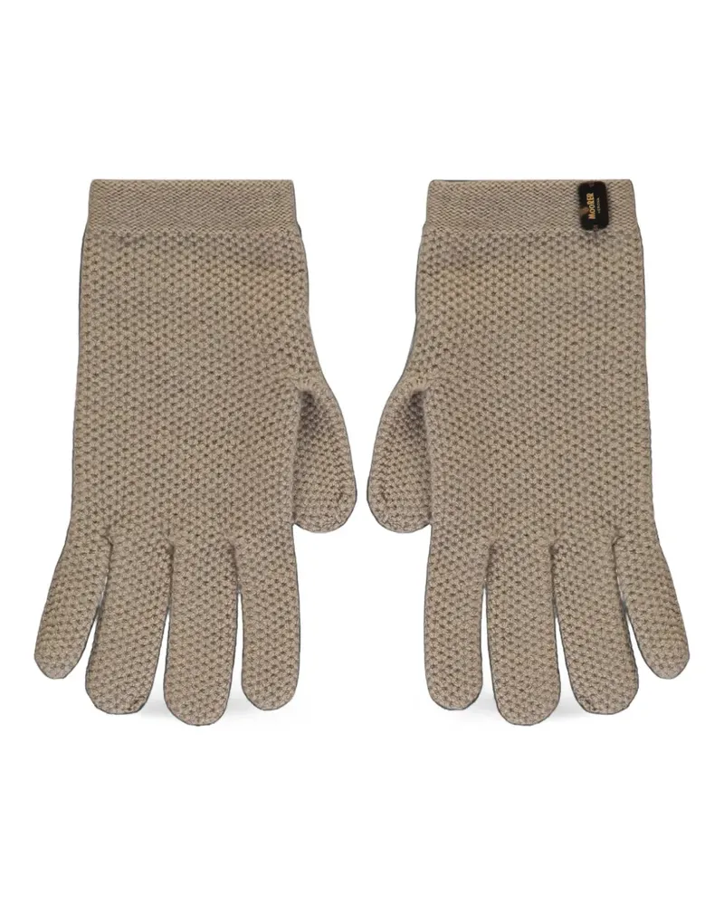 MOORER knitted cashmere gloves - Nude Nude