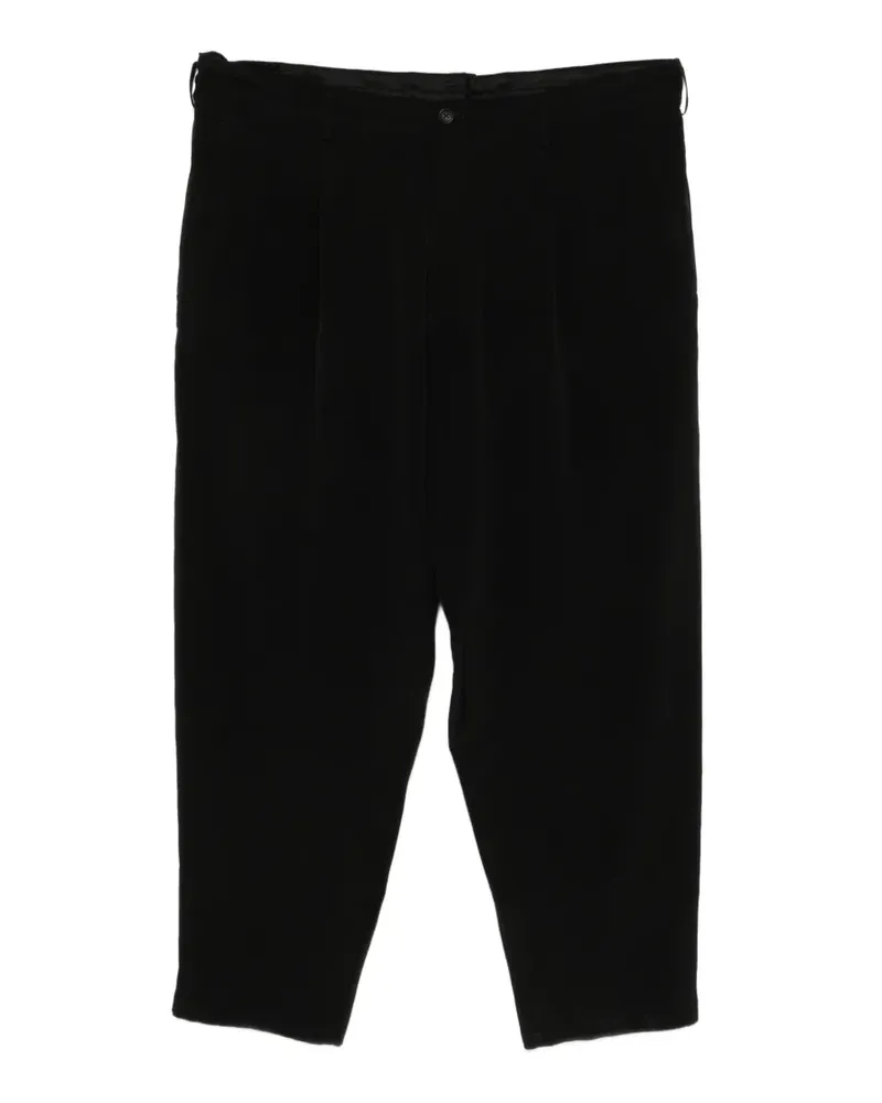 Yohji Yamamoto Wide-Leg-Hose mit Bundfalten - Schwarz Schwarz