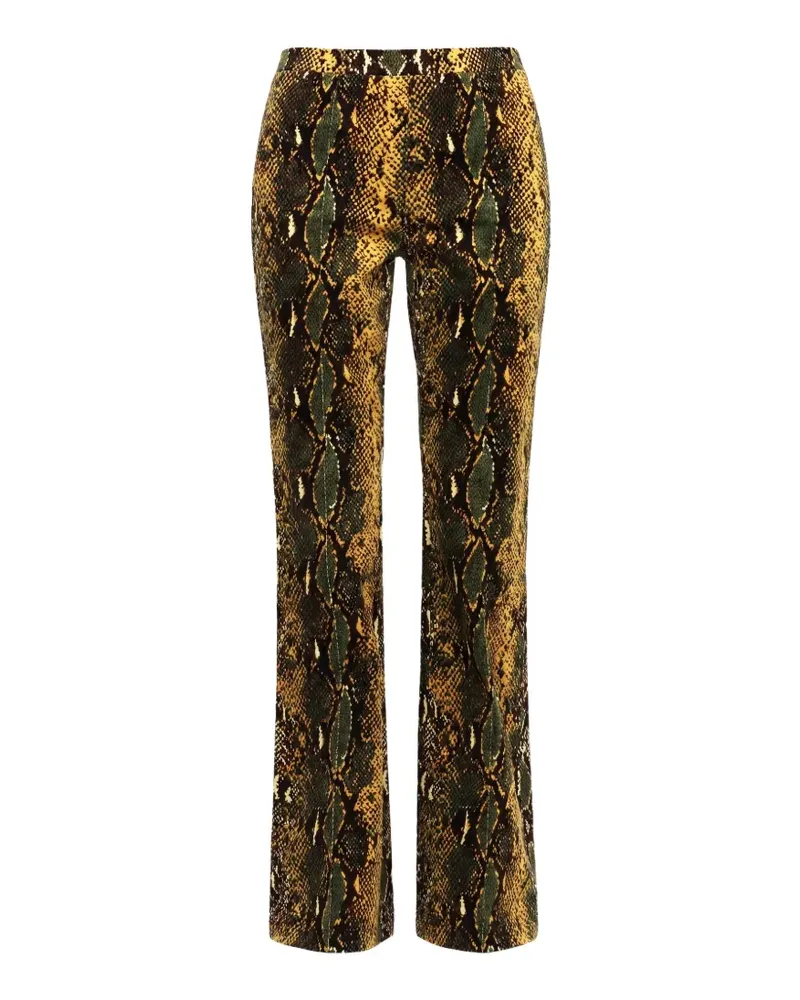 Diane von Furstenberg Elise Cordhose mit Schlangenprint - Grün Grün