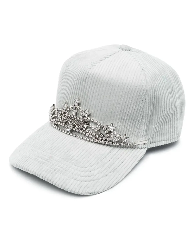 Dsquared2 Baseballkappe aus Cord mit Diadem - Grau Grau