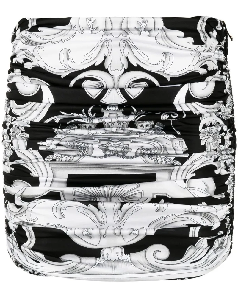 Versace Minirock mit Barock-Print - Schwarz Schwarz