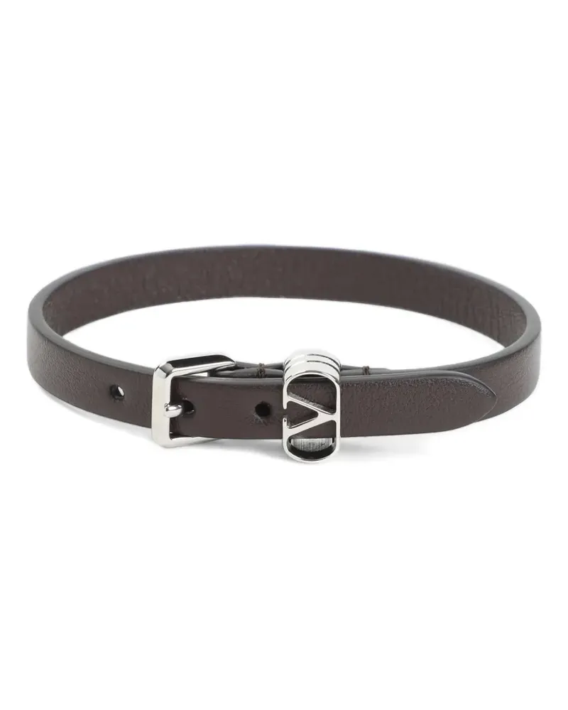 Valentino Garavani Lederarmband mit V-Logo - Braun Braun
