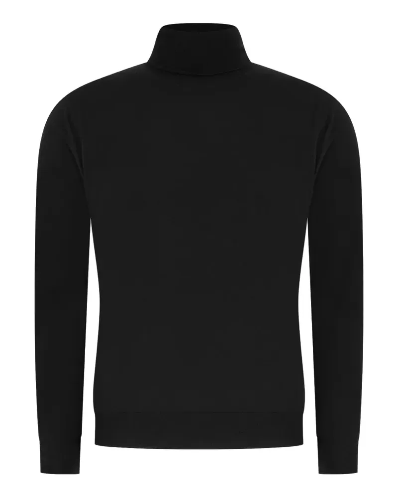 Customer Lovers roll-neck fine-knit sweater - Schwarz Schwarz