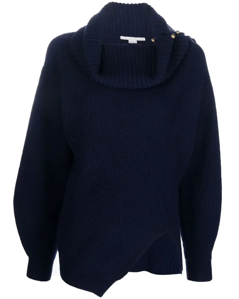 Stella McCartney Gerippter Rollkragenpullover - Blau Blau