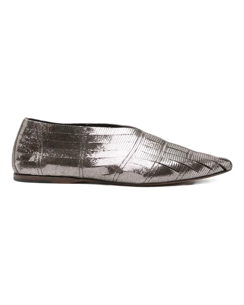Pantanetti pointed-toe ballet flats - Silber Silber