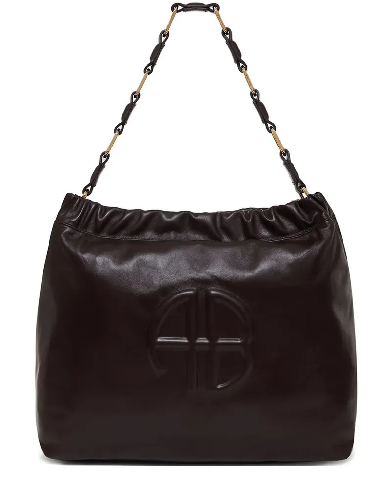 Anine Bing Kate logo-embossed shoulder bag - Schwarz Schwarz