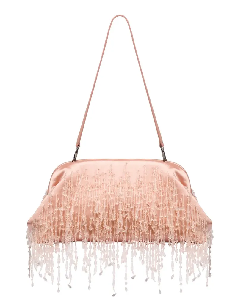 Alberta Ferretti Clutch mit Perlen - Rosa Rosa