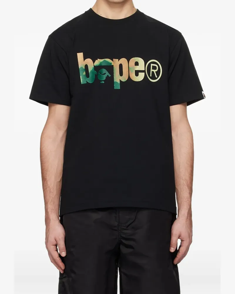 BAPE Bape Batik-T-Shirt - Schwarz Schwarz