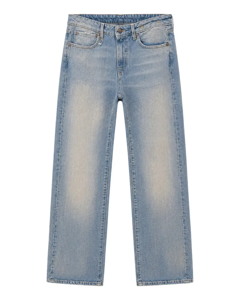 R13 Effie Jeans mit ausgeblichenem Effekt - Blau Blau