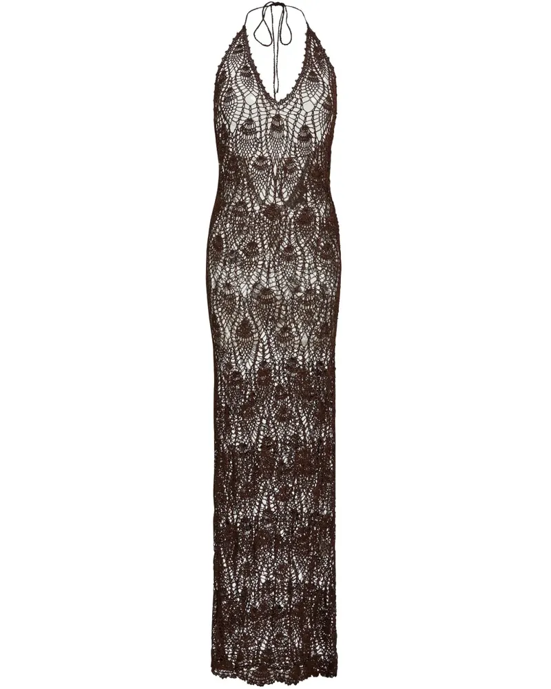 SER.O.YA Gehäkeltes Mylee Abendkleid - Braun Braun