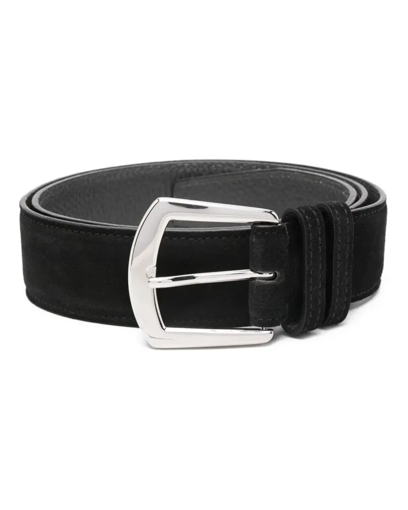Kiton Gürtel aus Wildleder - Schwarz Schwarz