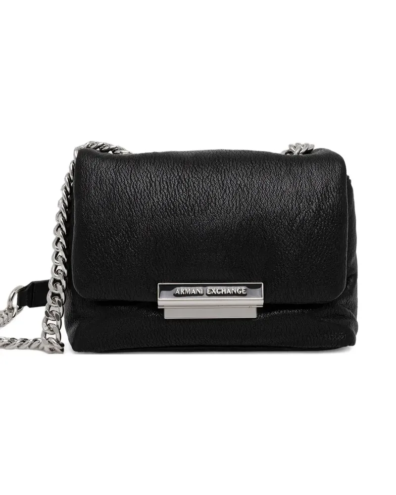 Armani Exchange logo-plaque mini bag - Schwarz Schwarz