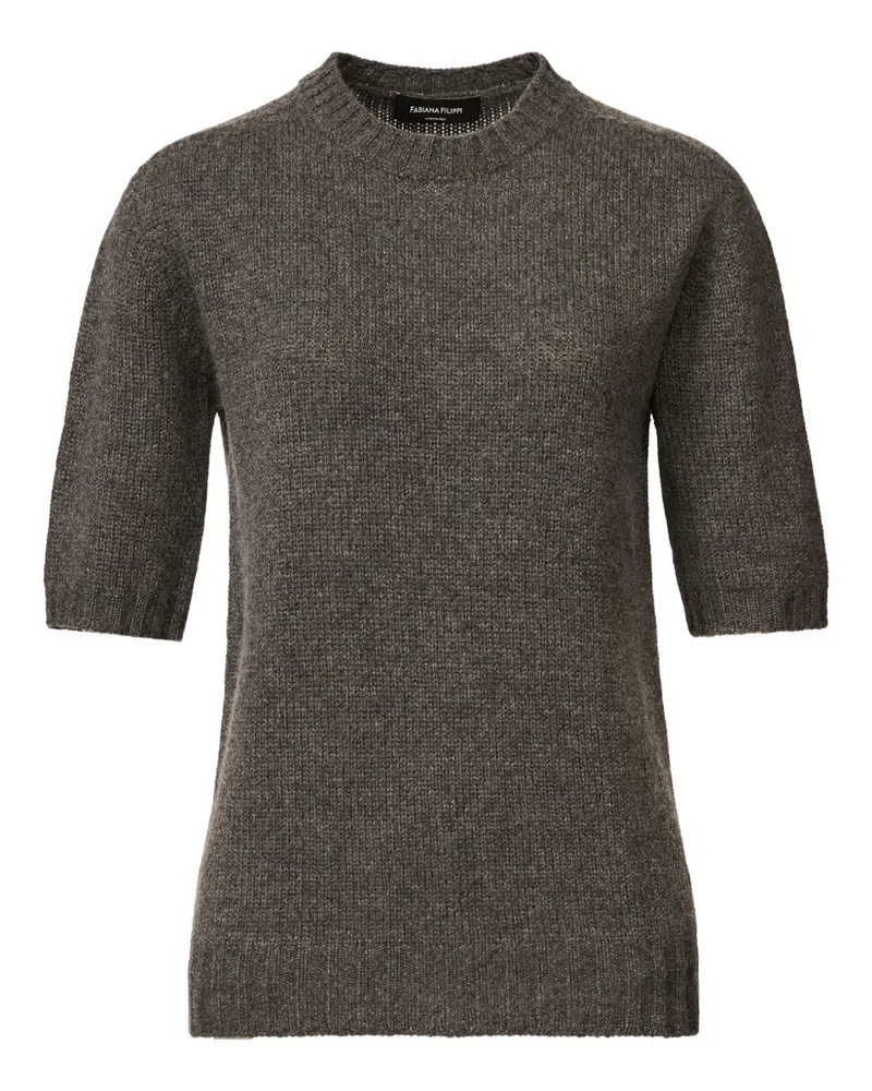 Fabiana Filippi short-sleeve crew-neck sweater - Grau Grau
