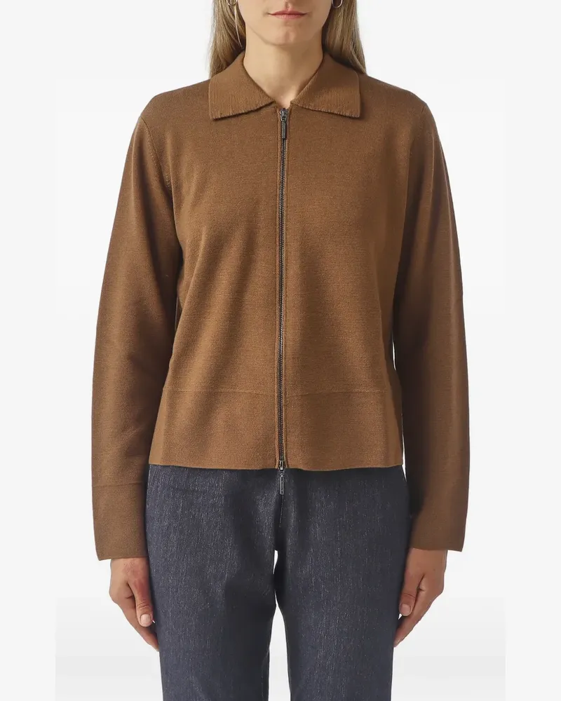 Max Mara zip-up collared cardigan - Braun Braun