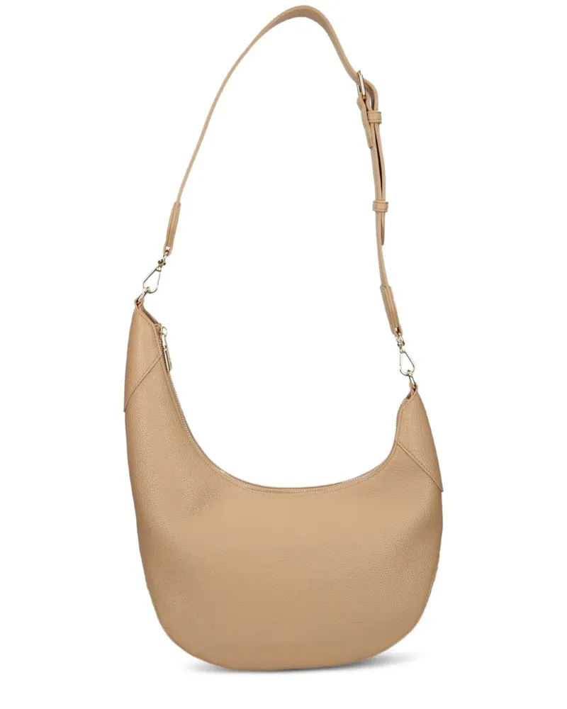 Moschino Schultertasche mit Logo-Schild - Braun Braun