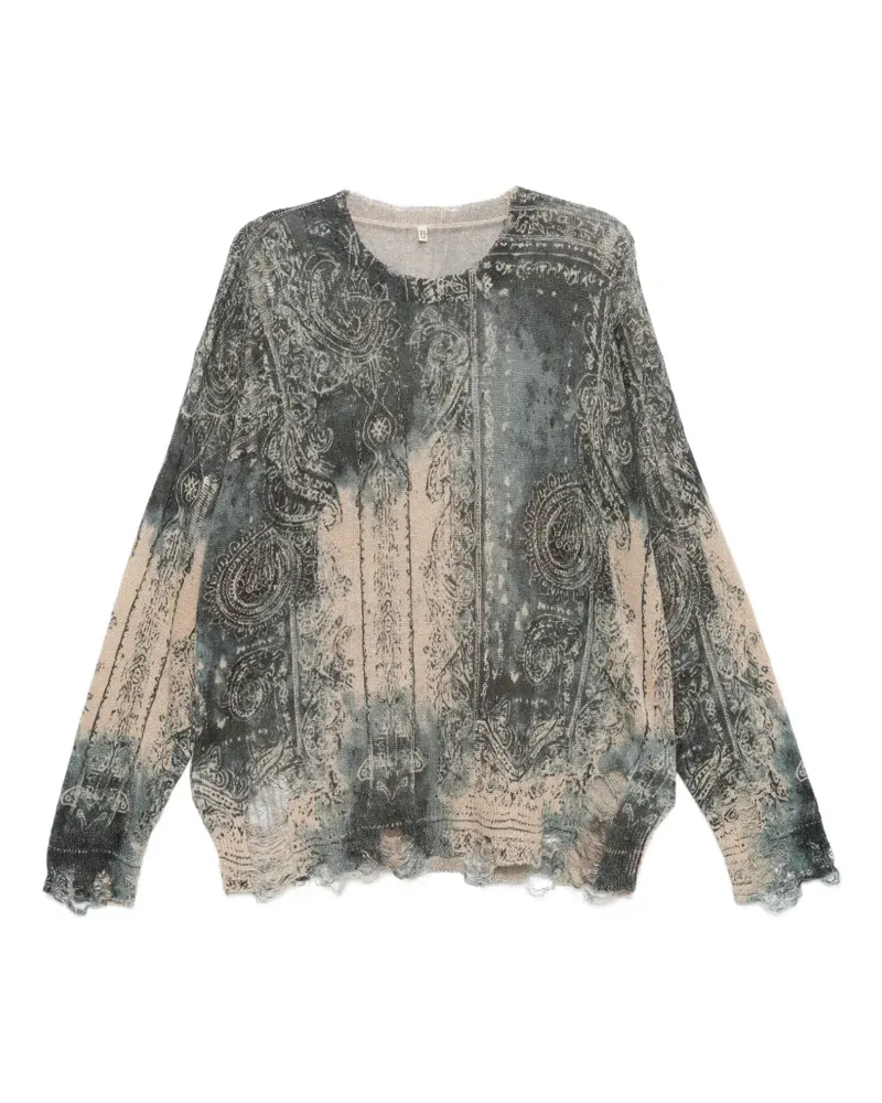 R13 bandana distressed sweater - Blau Blau