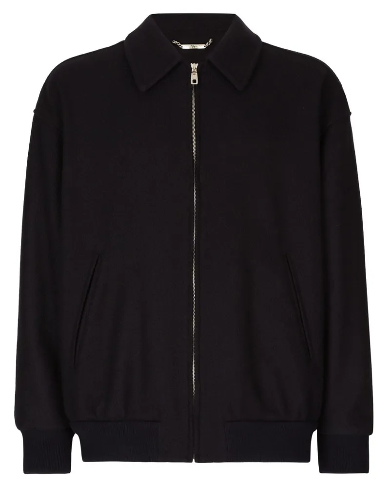 Dolce & Gabbana Bomberjacke mit Logo-Schild - Blau Blau