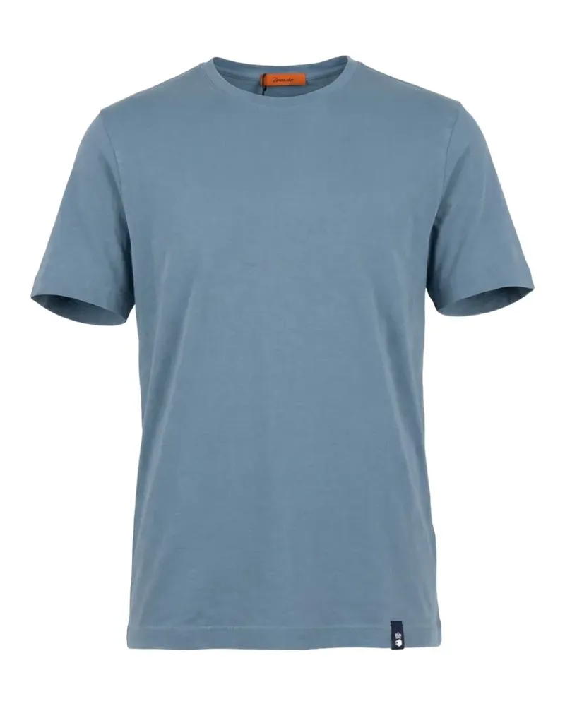 Drumohr  T-Shirt mit rundem Ausschnitt - Blau Blau