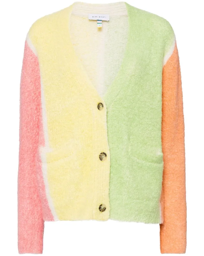 Mira Mikati Cardigan in Colour-Block-Optik - Grün Grün