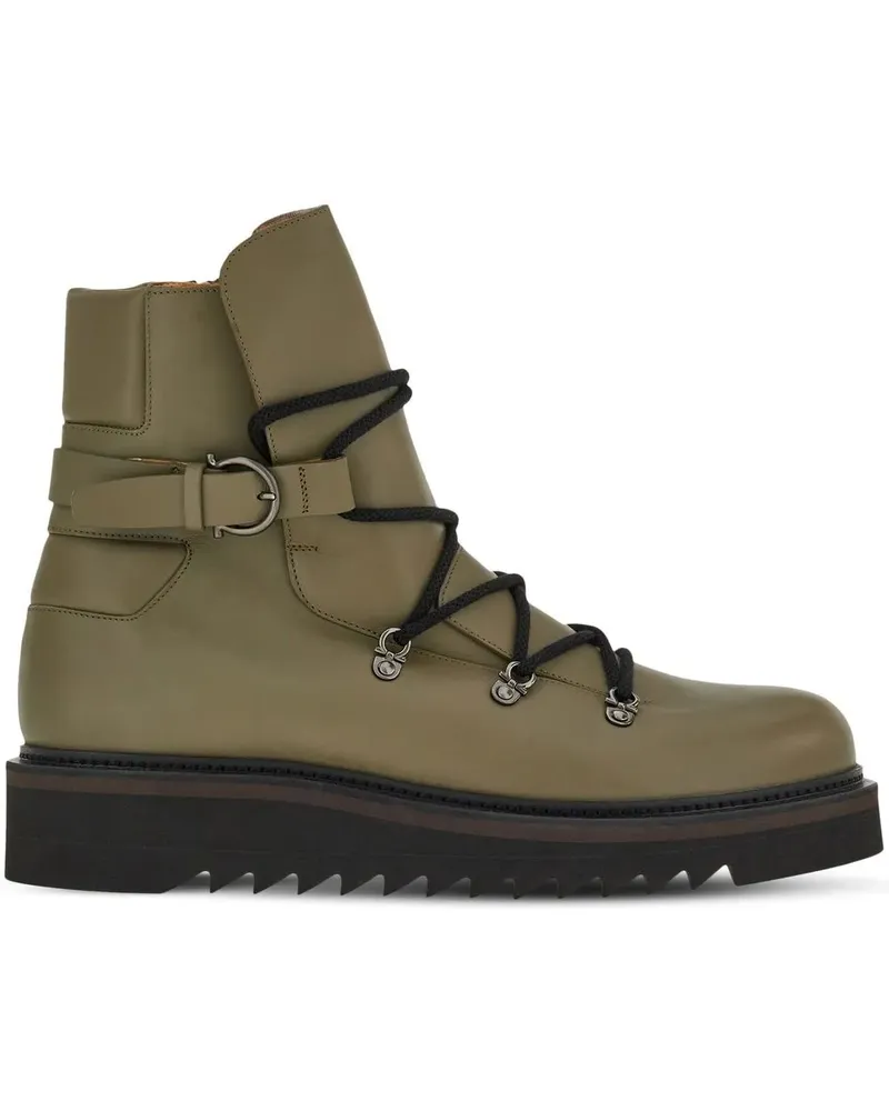 Ferragamo Stiefel mit runder Kappe - Grün Grün