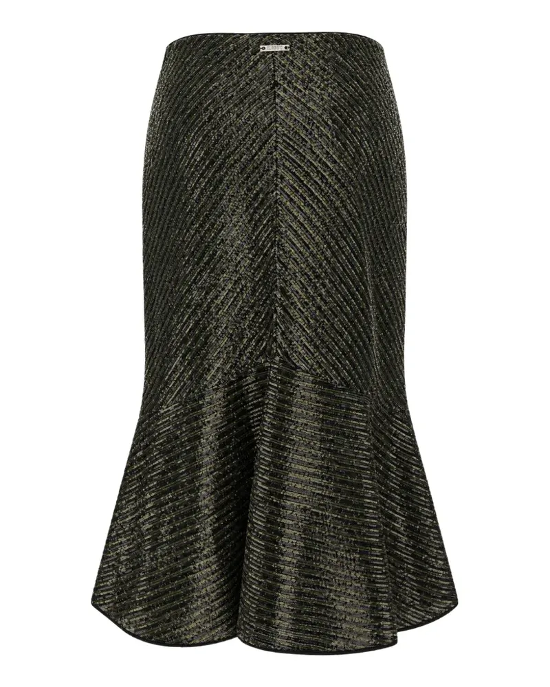Iceberg chevron-knit flared midi skirt - Schwarz Schwarz