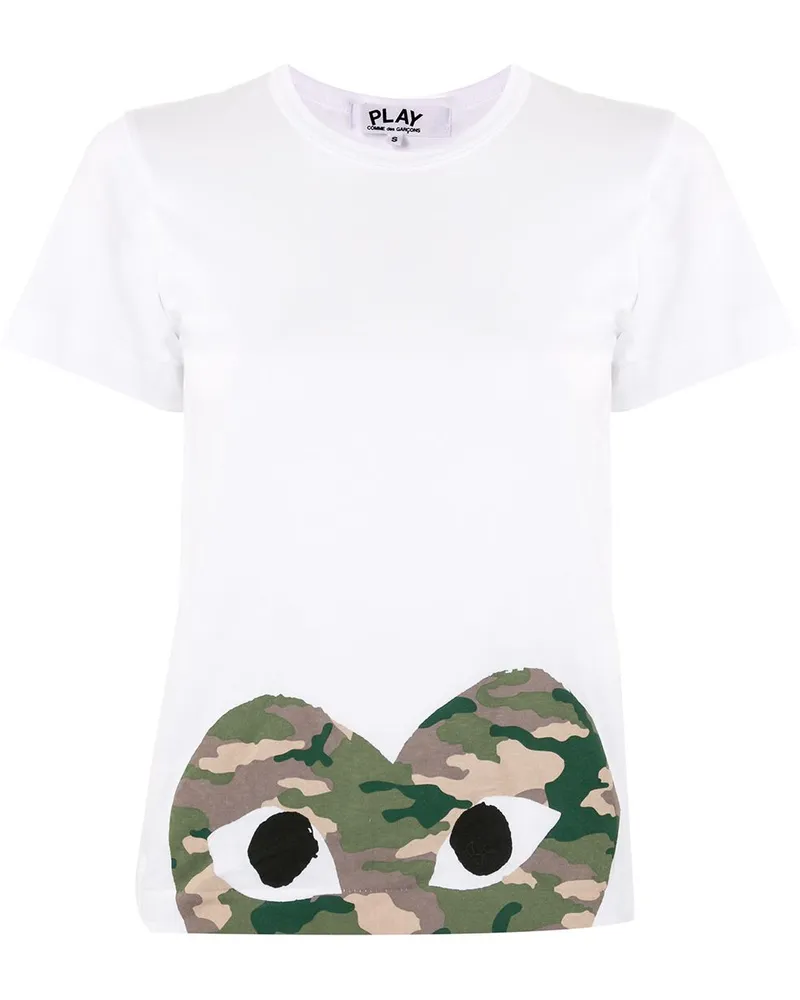 Comme des Garçons T-Shirt mit Logo-Print Weiß