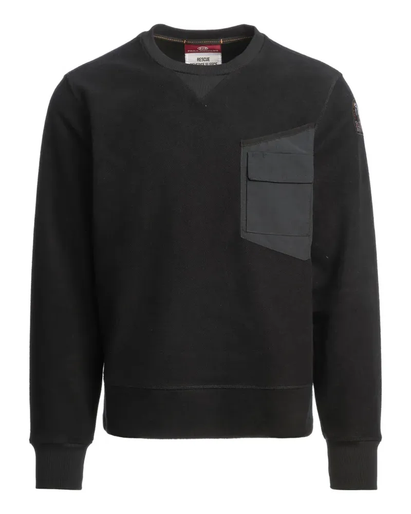 Parajumpers Fleecepullover mit aufgesetzter Tasche - Schwarz Schwarz