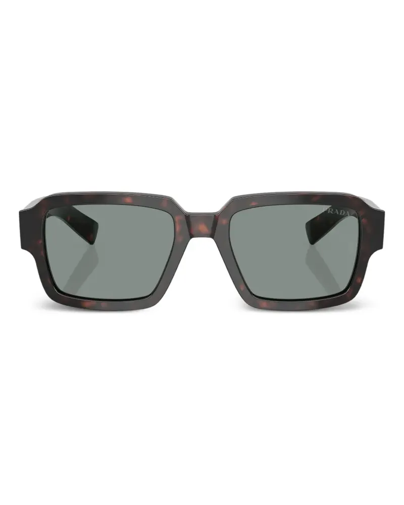 Prada Sonnenbrille mit eckigem Gestell - Braun Braun